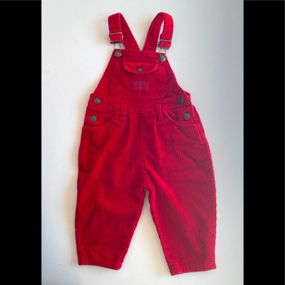 Vintage Jacadi unisex corduroy overalls.